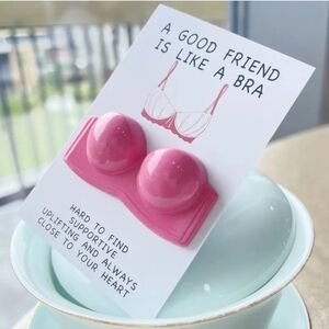 A Good Friend is Like a Bra Mini Card with 3D Bra